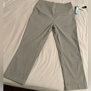 NEW Tribal Pants Womens Size 12 Heather Gray Trousers Cuffed Crop Stitch Fix